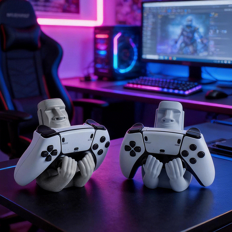 재미있는 모아이 스톤 레진 게임패드 홀더 이스터 아일랜 - Gaming Accessories Xbox Series X 리뷰 및 가격