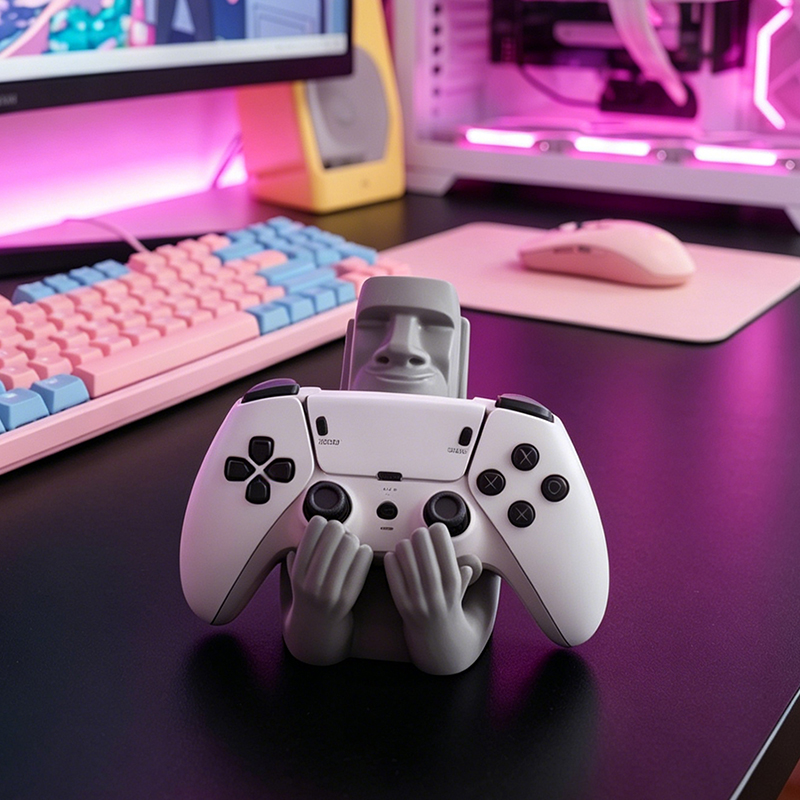 재미있는 모아이 스톤 레진 게임패드 홀더 이스터 아일랜 - Gaming Accessories Xbox Series X 리뷰 및 가격